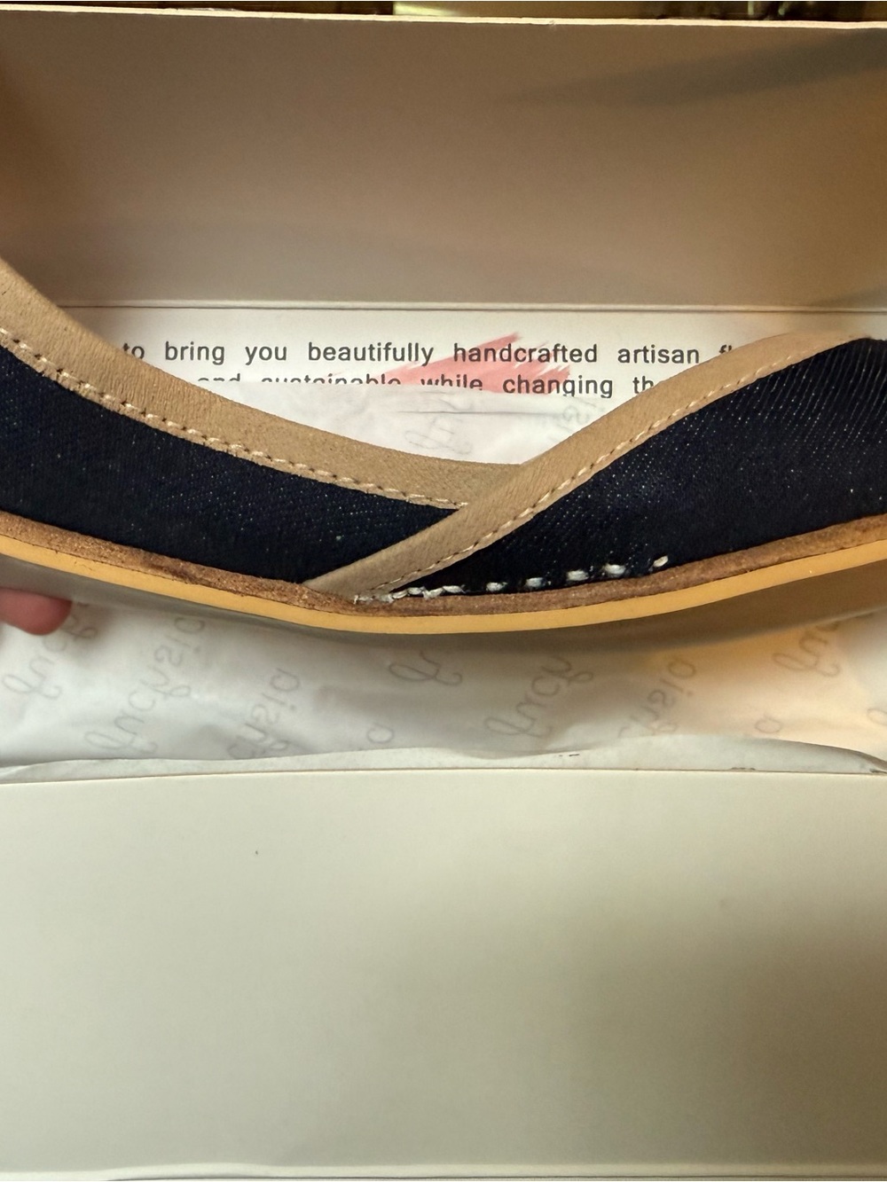 Fuchsia denim flats, size 10 NIB